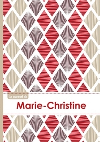 Picture of Le carnet de Marie-Christine - Lignes, 96p, A5 - Pétales Japonaises Violette Taupe Rouge