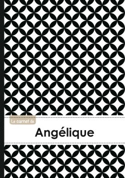 Picture of Le carnet d'Angélique - Lignes, 96p, A5 - Ronds Noir et Blanc