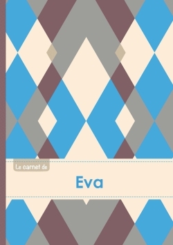 Picture of Le carnet d'Eva - Lignes, 96p, A5 - Jacquard Bleu Gris Taupe