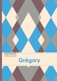 Picture of Le carnet de Grégory - Lignes, 96p, A5 - Jacquard Bleu Gris Taupe