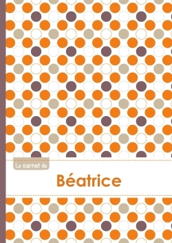 Image de Le carnet de Béatrice - Lignes, 96p, A5 - Ronds Orange Gris Violet