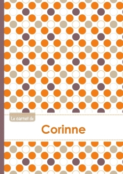 Image de Le carnet de Corinne - Lignes, 96p, A5 - Ronds Orange Gris Violet