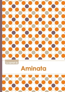 Image de Le carnet d'Aminata - Lignes, 96p, A5 - Ronds Orange Gris Violet