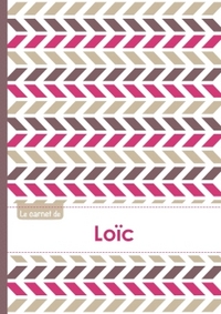 Image de Le carnet de Loïc - Lignes, 96p, A5 - Motifs Violet Gris Taupe