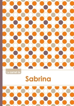 Picture of Le carnet de Sabrina - Lignes, 96p, A5 - Ronds Orange Gris Violet
