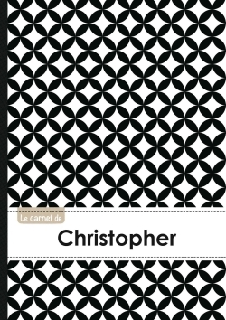 Picture of Le carnet de Christopher - Lignes, 96p, A5 - Ronds Noir et Blanc