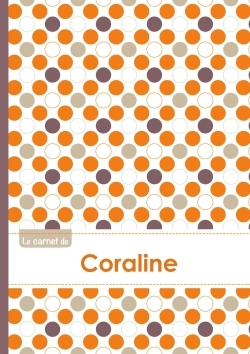 Image de Le carnet de Coraline - Lignes, 96p, A5 - Ronds Orange Gris Violet