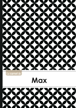 Picture of CARNET MAX LIGNES,96P,A5 RONDSNOIRETBLANC