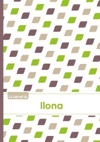 Image de Le carnet d'Ilona - Lignes, 96p, A5 - Pe´tales Vert Taupe Gris