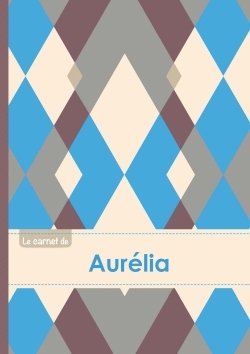 Image de Le carnet d'Aurélia - Lignes, 96p, A5 - Jacquard Bleu Gris Taupe