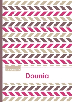 Image de Le carnet de Dounia - Lignes, 96p, A5 - Motifs Violet Gris Taupe