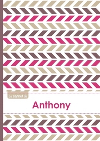 Picture of Le carnet d'Anthony - Lignes, 96p, A5 - Motifs Violet Gris Taupe