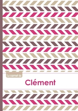 Image de Le carnet de Clément - Lignes, 96p, A5 - Motifs Violet Gris Taupe