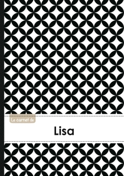 Picture of Le carnet de Lisa - Lignes, 96p, A5 - Ronds Noir et Blanc
