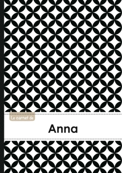 Picture of Le carnet d'Anna - Lignes, 96p, A5 - Ronds Noir et Blanc