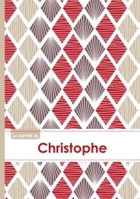 Picture of Le carnet de Christophe - Lignes, 96p, A5 - Pétales Japonaises Violette Taupe Rouge