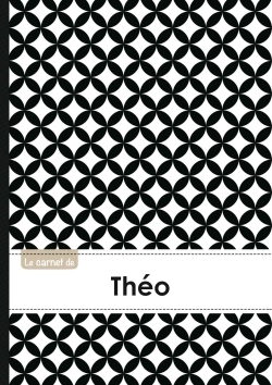 Picture of CARNET THEO LIGNES,96P,A5 RONDSNOIRETBLANC