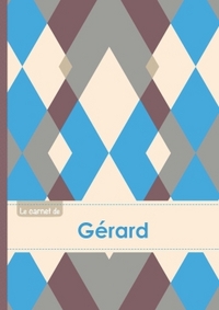 Picture of Le carnet de Gérard - Lignes, 96p, A5 - Jacquard Bleu Gris Taupe