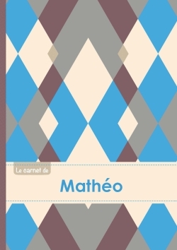 Image de Le carnet de Mathéo - Lignes, 96p, A5 - Jacquard Bleu Gris Taupe