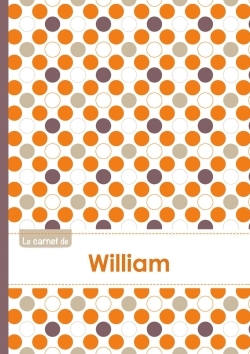 Picture of Le carnet de William - Lignes, 96p, A5 - Ronds Orange Gris Violet