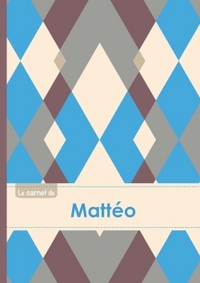 Image de Le carnet de Mattéo - Lignes, 96p, A5 - Jacquard Bleu Gris Taupe