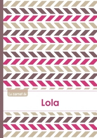 Image de Le carnet de Lola - Lignes, 96p, A5 - Motifs Violet Gris Taupe
