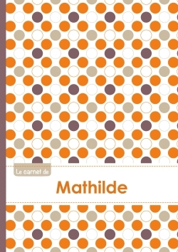 Picture of Le carnet de Mathilde - Lignes, 96p, A5 - Ronds Orange Gris Violet