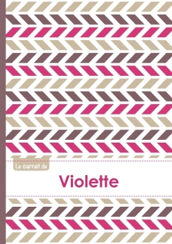 Picture of Le carnet de Violette - Lignes, 96p, A5 - Motifs Violet Gris Taupe