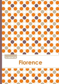 Image de Le carnet de Florence - Lignes, 96p, A5 - Ronds Orange Gris Violet