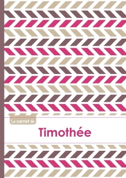Picture of Le carnet de Timothée - Lignes, 96p, A5 - Motifs Violet Gris Taupe