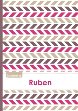 Picture of Le carnet de Ruben - Lignes, 96p, A5 - Motifs Violet Gris Taupe