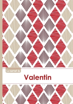 Picture of Le carnet de Valentin - Lignes, 96p, A5 - Pétales Japonaises Violette Taupe Rouge