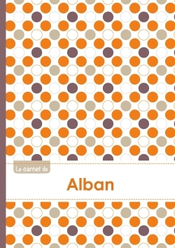 Image de Le carnet d'Alban - Lignes, 96p, A5 - Ronds Orange Gris Violet