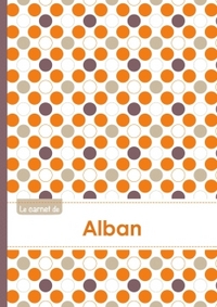 Image de Le carnet d'Alban - Lignes, 96p, A5 - Ronds Orange Gris Violet
