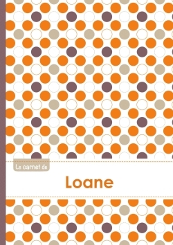 Image de Le carnet de Loane - Lignes, 96p, A5 - Ronds Orange Gris Violet