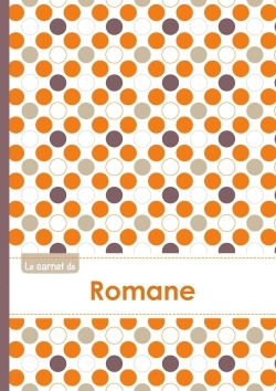 Image de Le carnet de Romane - Lignes, 96p, A5 - Ronds Orange Gris Violet