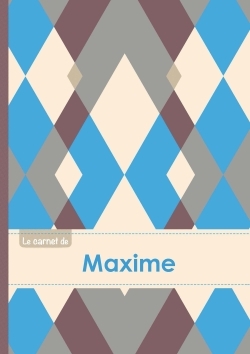 Picture of Le carnet de Maxime - Lignes, 96p, A5 - Jacquard Bleu Gris Taupe