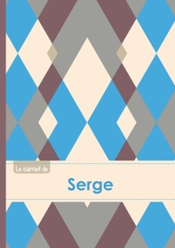Image de Le carnet de Serge - Lignes, 96p, A5 - Jacquard Bleu Gris Taupe