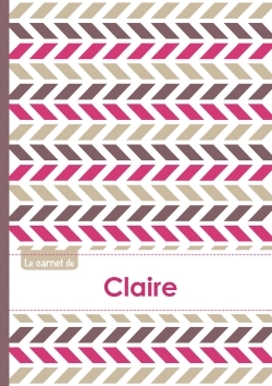 Image de Le carnet de Claire - Lignes, 96p, A5 - Motifs Violet Gris Taupe