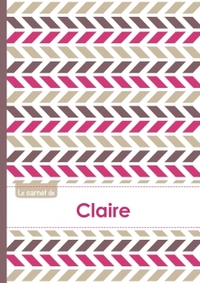 Image de Le carnet de Claire - Lignes, 96p, A5 - Motifs Violet Gris Taupe
