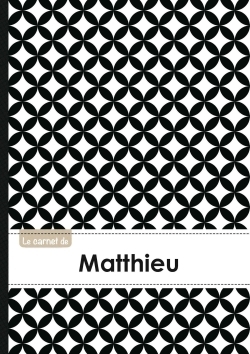 Image de Le carnet de Matthieu - Lignes, 96p, A5 - Ronds Noir et Blanc
