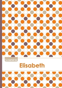 Image de Le carnet d'Elisabeth - Lignes, 96p, A5 - Ronds Orange Gris Violet