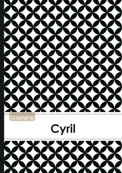 Picture of Le carnet de Cyril - Lignes, 96p, A5 - Ronds Noir et Blanc