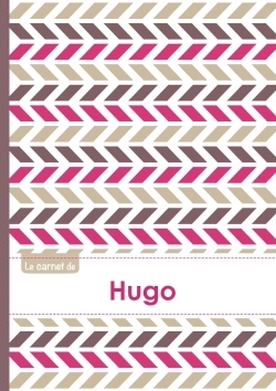Picture of Le carnet de Hugo - Lignes, 96p, A5 - Motifs Violet Gris Taupe