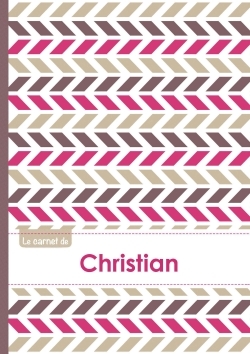 Picture of Le carnet de Christian - Lignes, 96p, A5 - Motifs Violet Gris Taupe