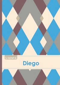 Picture of Le carnet de Diego - Lignes, 96p, A5 - Jacquard Bleu Gris Taupe