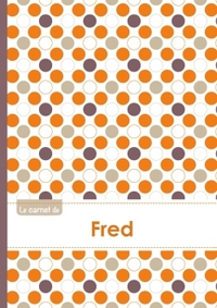 Image de Le carnet de Fred - Lignes, 96p, A5 - Ronds Orange Gris Violet