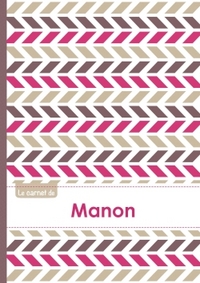 Picture of Le carnet de Manon - Lignes, 96p, A5 - Motifs Violet Gris Taupe