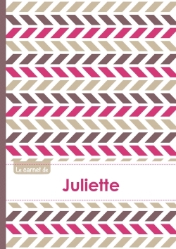 Image de Le carnet de Juliette - Lignes, 96p, A5 - Motifs Violet Gris Taupe