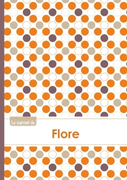 Image de Le carnet de Flore - Lignes, 96p, A5 - Ronds Orange Gris Violet